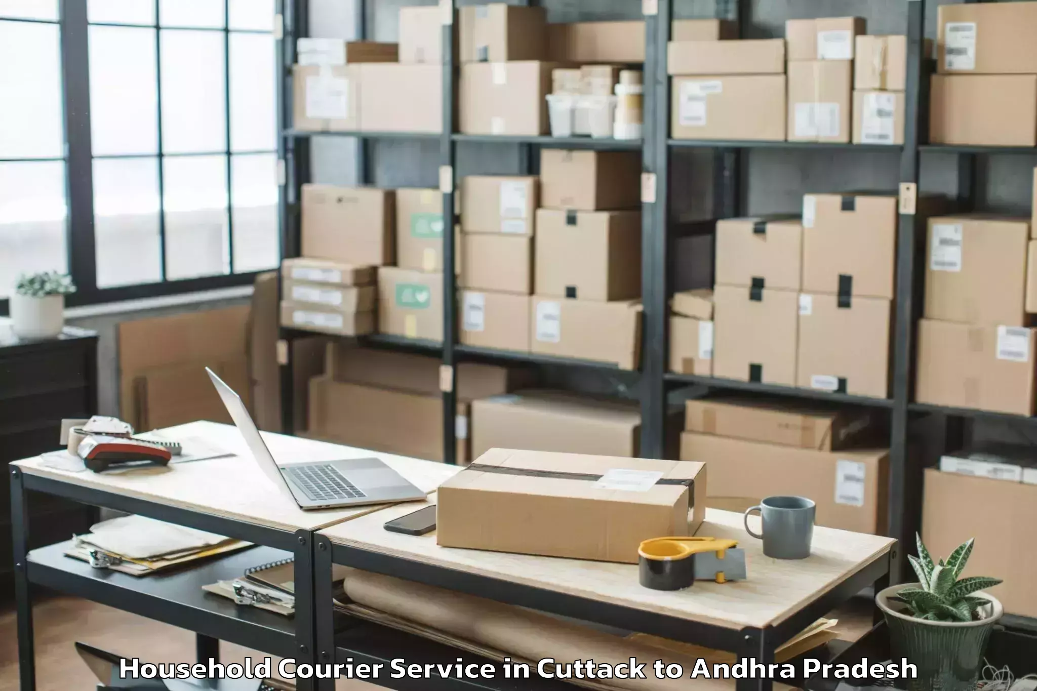 Reliable Cuttack to Nuzividu Household Courier